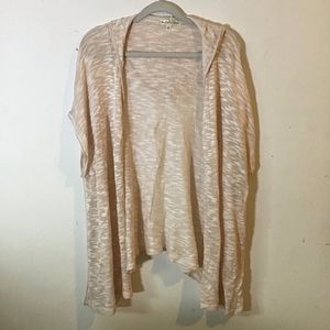 Closet Space women’s Cardigan SZ L Peach/White